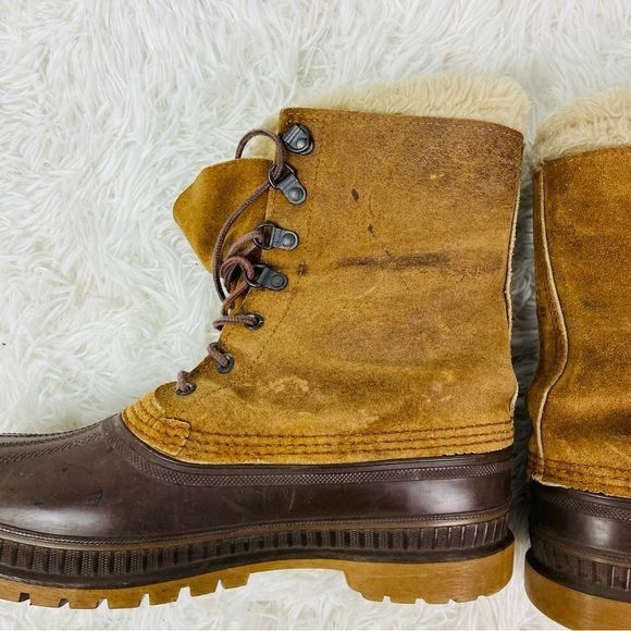 SORAL brown leather suede waterproof wool fleece lined winter men’s boots SZ 9 main image 6